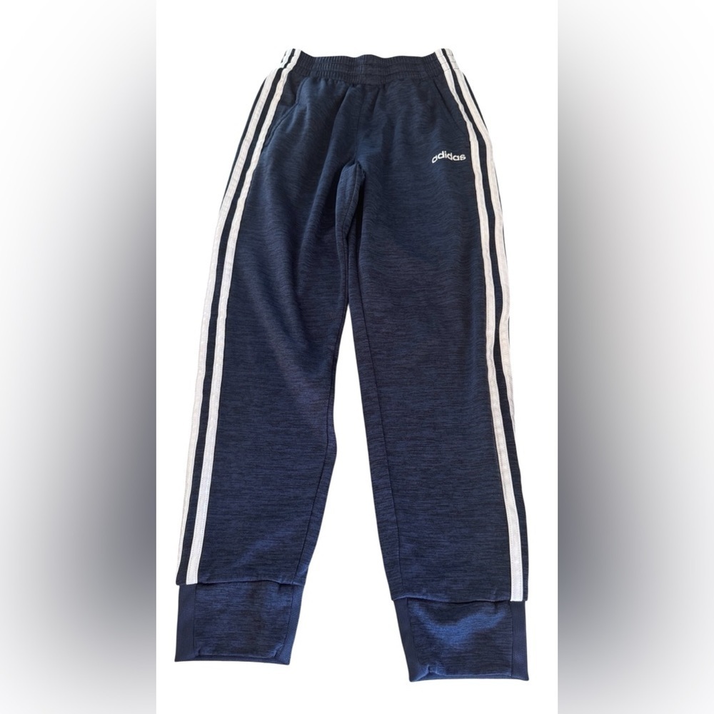 Adidas Boys Youth Track Pants Classic 3-Stripe Blue & White Size M (10-12)